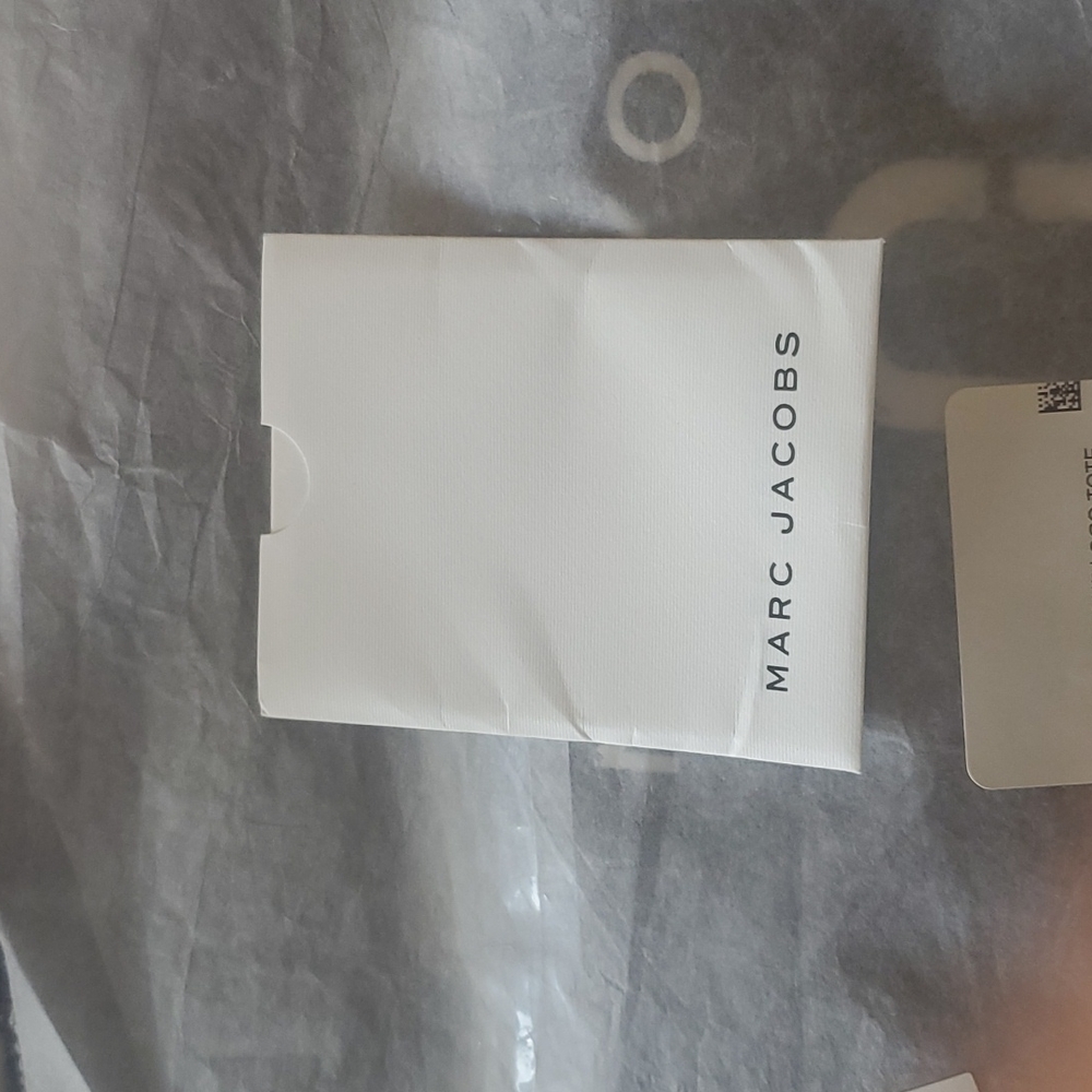 Marc jacobs hp 2026 navy blue  cotton  logo tote bagged  warranty taile large - Picture 8 of 11